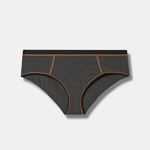 Torrid - Cotton Mid Rise Hipster Panty in Charcoal Heather And Orange Ochre‌